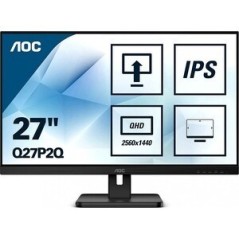 AOC Q27P2Q 27" 2K Monitor - Stunning 2560 x 1440 Display, 75Hz, HDMI & DisplayPort - Perfect for Work & Play!